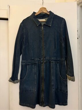 Reformation Denim Zip-Front Women's Dress - Blue